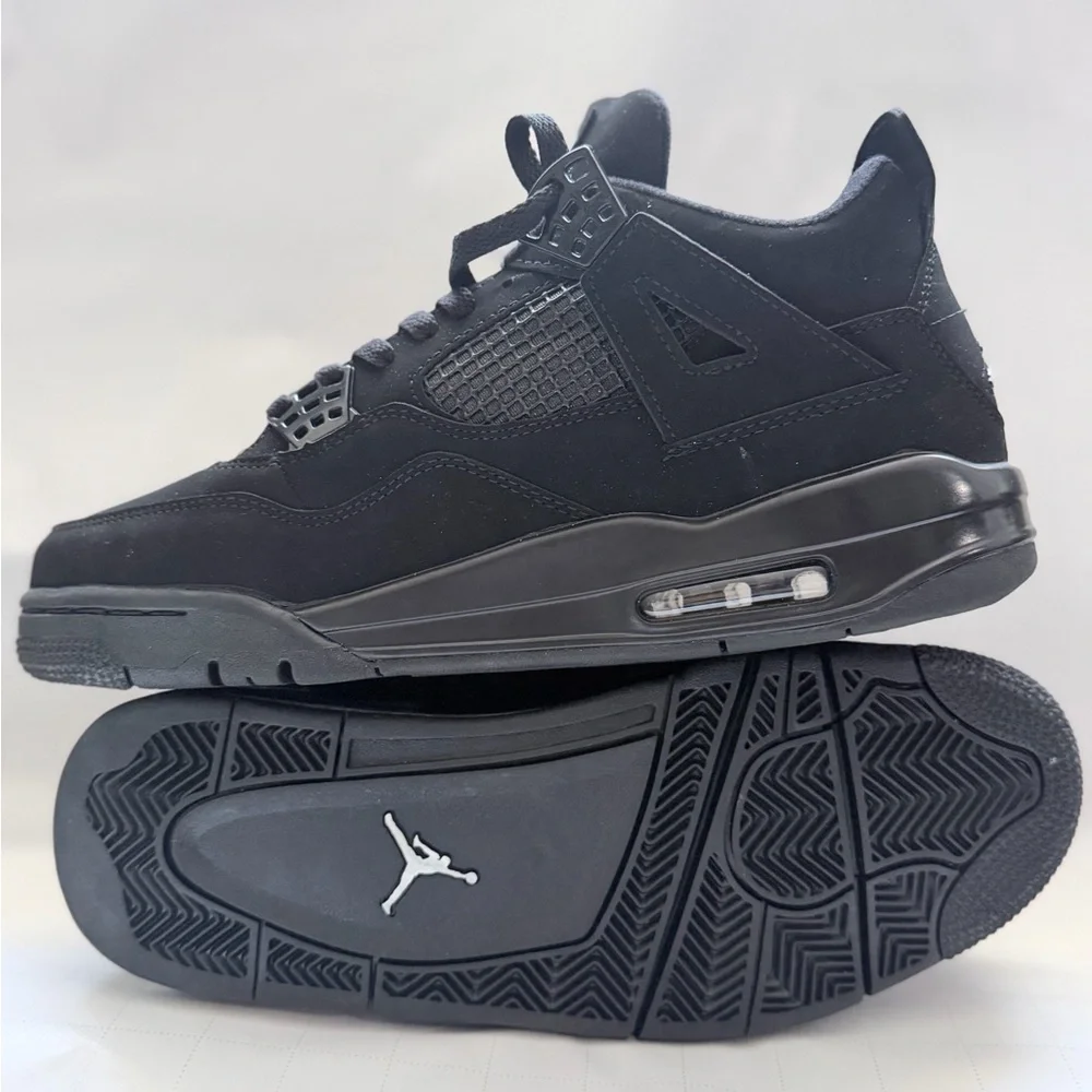 Jordan Men's All-Black Low-Top Basketball Sneakers - Picture 6 of 7